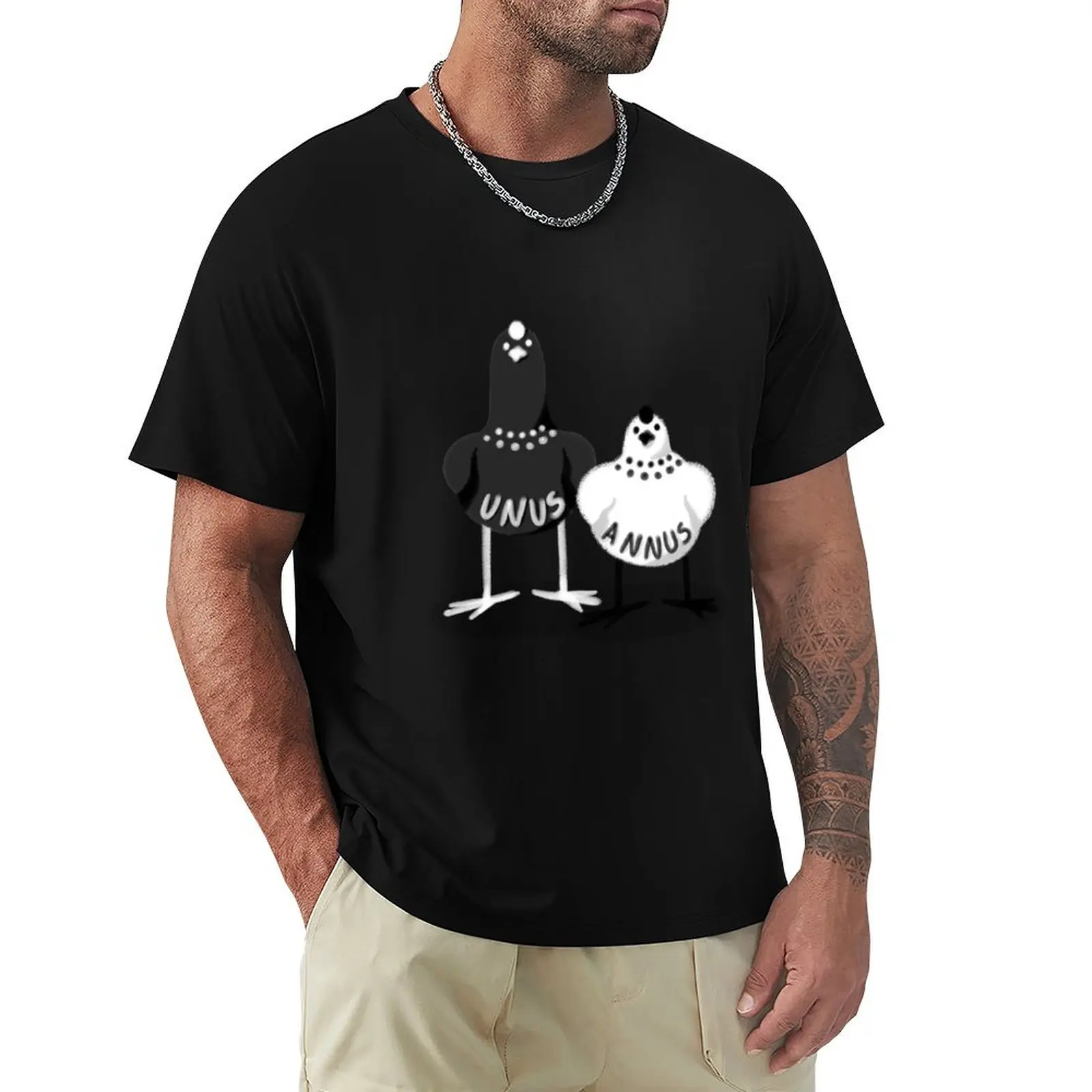 

Unus and Annus Chickens T-Shirt blanks tees anime t shirts vintage t shirts outfits for men