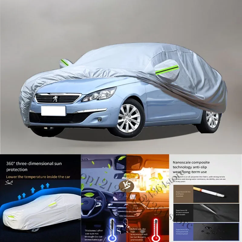 

For Peugeot 308S Auto Anti snow Anti dust Anti-uv Anti peeling paint And Anti Rainwater 210t car cover Car cover Protection