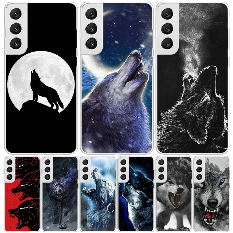 Angry Animal Wolf Fierce Case Phone Cover for Samsung Galay Note 20 Ultra 10 Lite 9 8 J4 J6 Plus J8 M30S M21 M32 M51 M52 Trend F