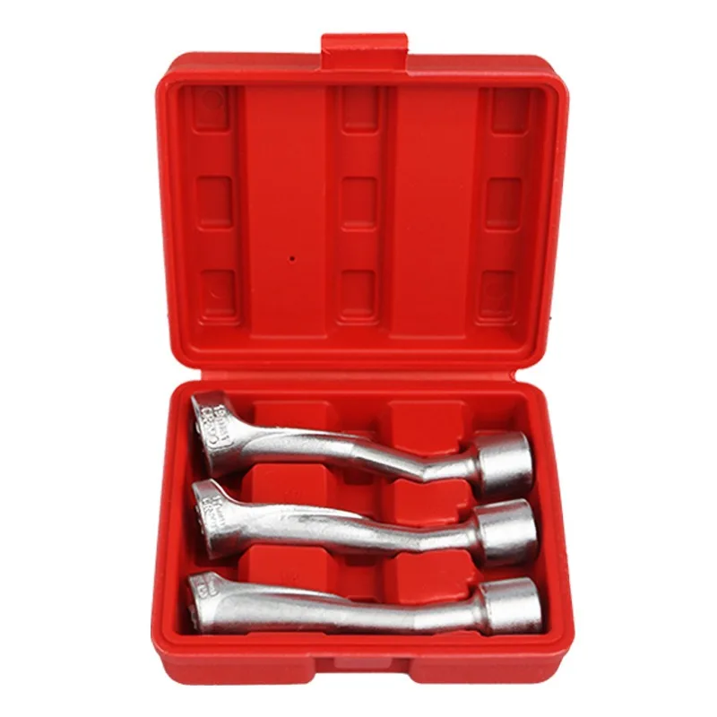 Fuel Line Wrench Set 14/17/19mm Open End Socket Spanner Auto  Pipe Oxygen Sensor Removal Hand Tool