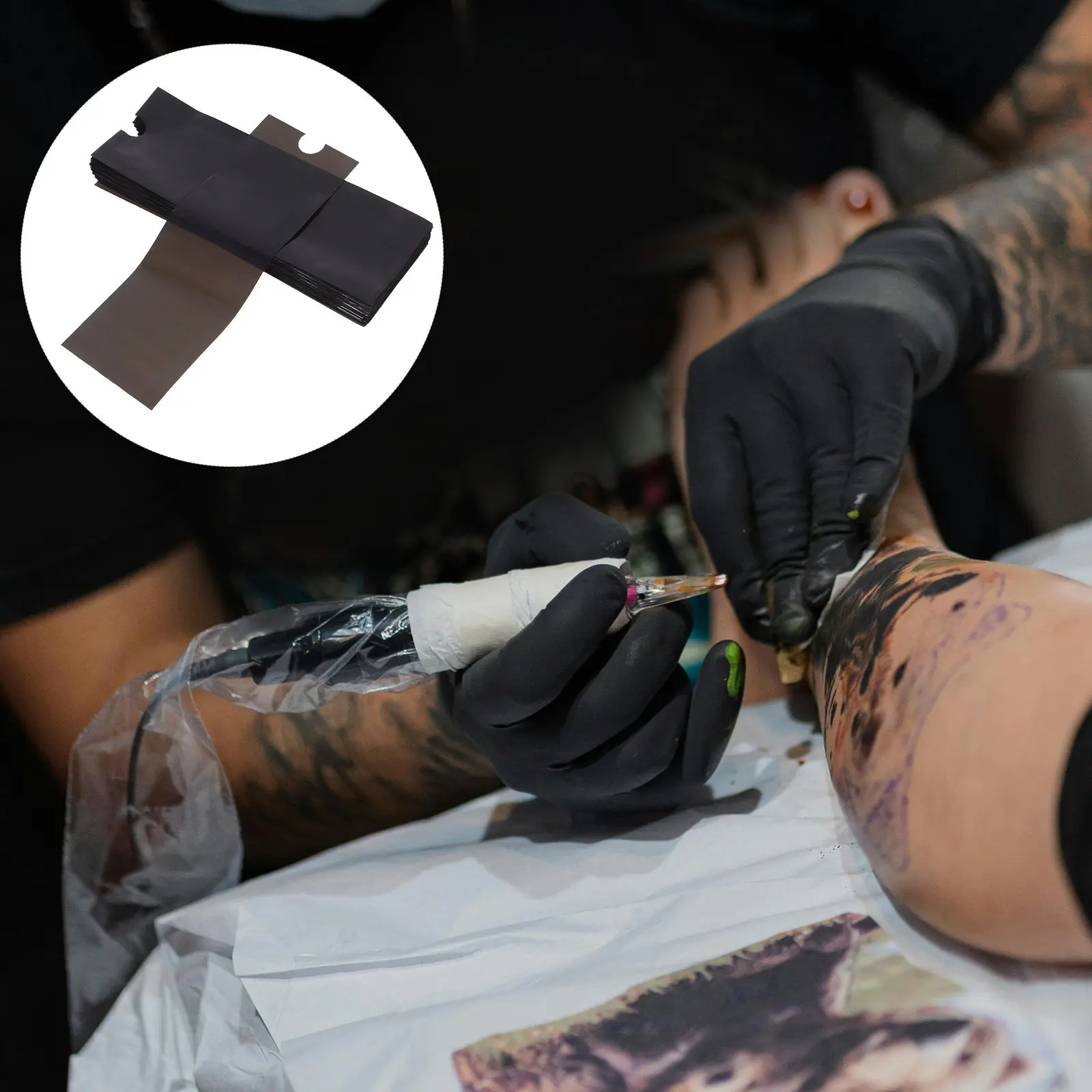 Transparent PVC Tattoo Pen Cover Sleeve Holder for Tattoo Machines Pens Supplies Dust Water Resistant Clear Protective