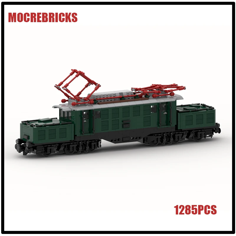 Treno a motore MOC Building Blocks DB-Baureihe 194 E94 Locomotiva elettrica Modello di assemblaggio Mattoni Kit Puzzle Giocattoli fai da te per bambini