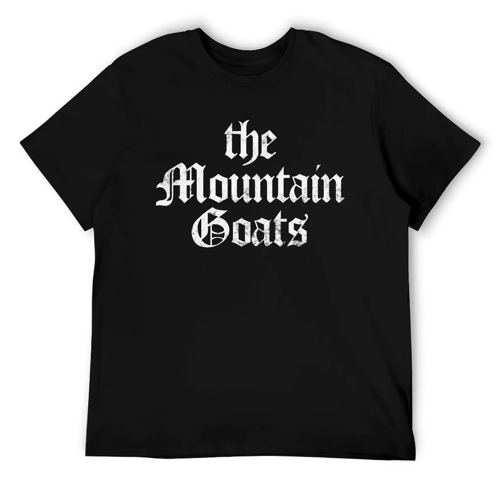 Les chèvres de montagne-Logotipo de la banda Goths-Camiseta con diseño desgastado de Metal negro, camiseta clásica, camisetas para hombre