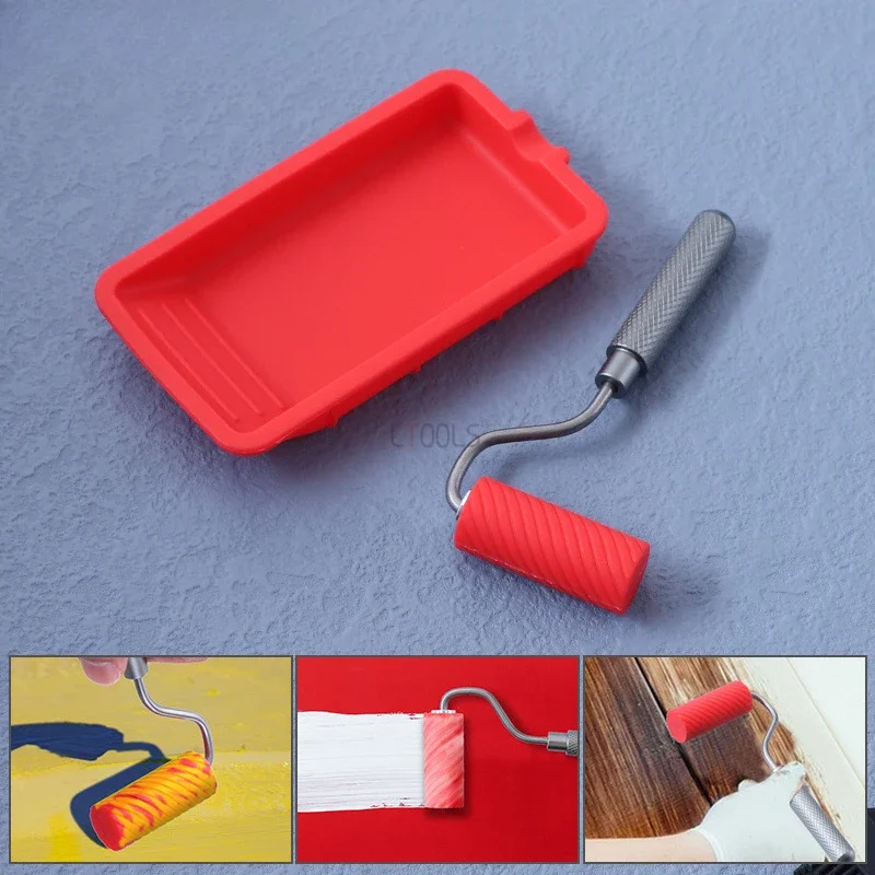 Paint Tool Tray Silicone Roller Brush Set Silicone Paint Tray Paintwork Hand Tool - Reusable Paint Tray And Varnishes Container