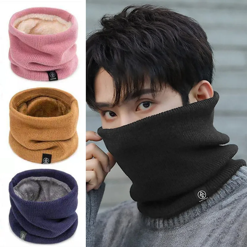 WomenFashion Gestrickte Schal Solide Kaschmir Wie Winter Snood Schals Dame Warme Dicke Unisex Männer Hals Schals Ring