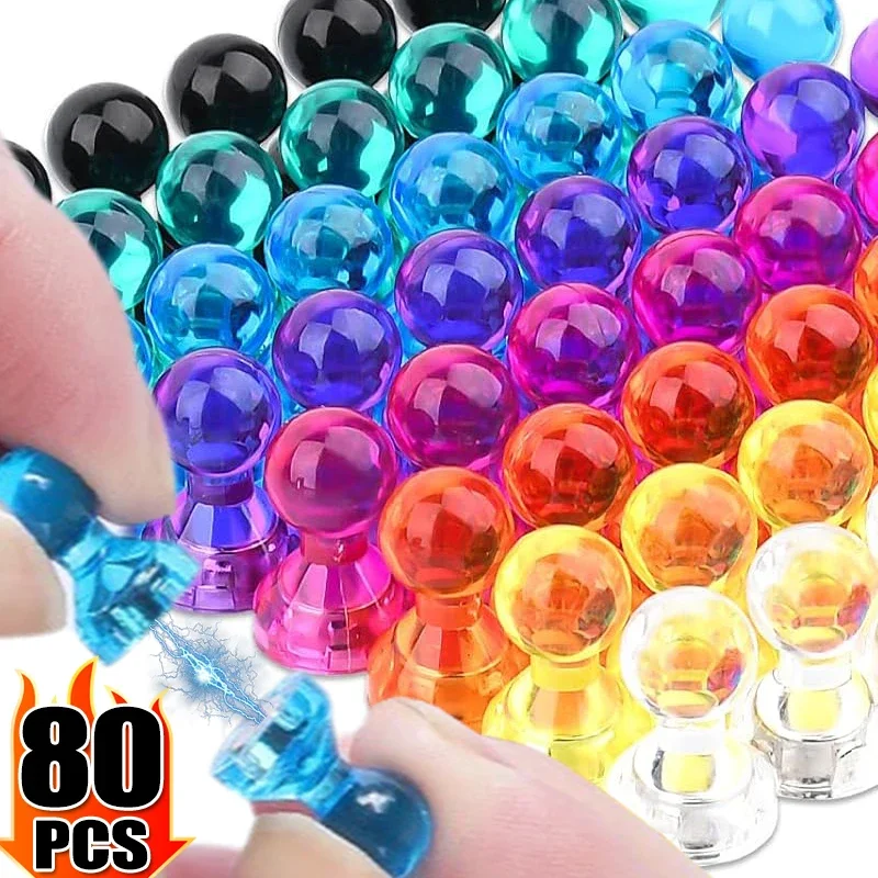 

Strong Neodymium Fridge Magnets Small Magnet Pushpin Thumbtack Whiteboard Refrigerator Sticker Office Magnetic Cone Push Pins N