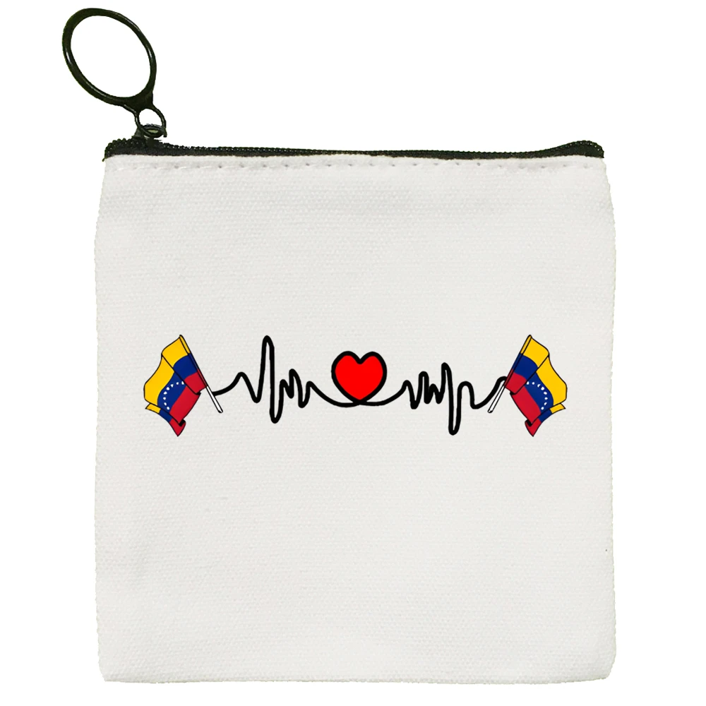 

Косметичка-органайзер из канваса с принтом для женщин, на молнии, для хранения мелочей и косметики, Венесуэла