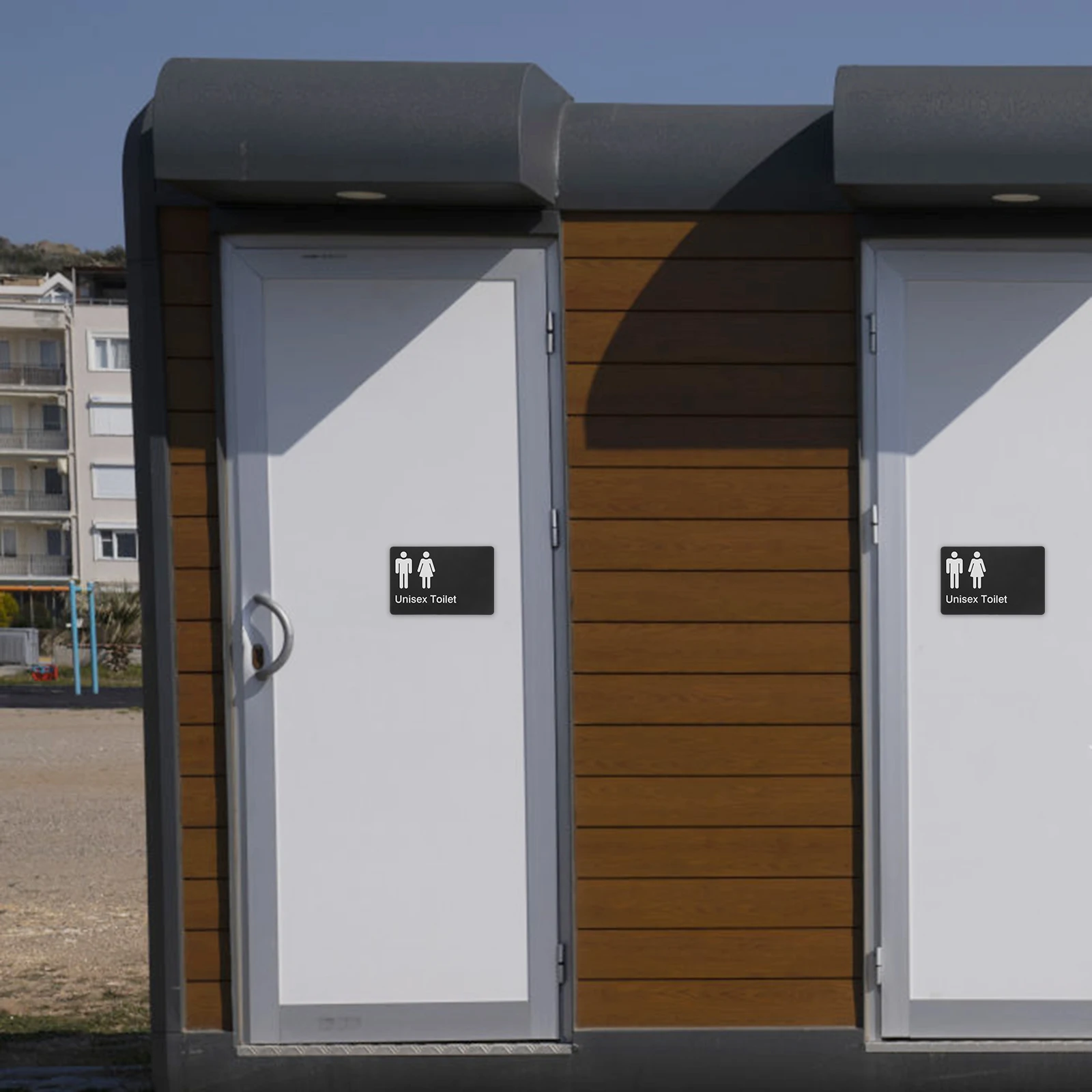 Braille Unisex Abs Wear Resistant High Visibility Bold Colors Clear Fonts Public Restroom Signage Decor Braille Toilet