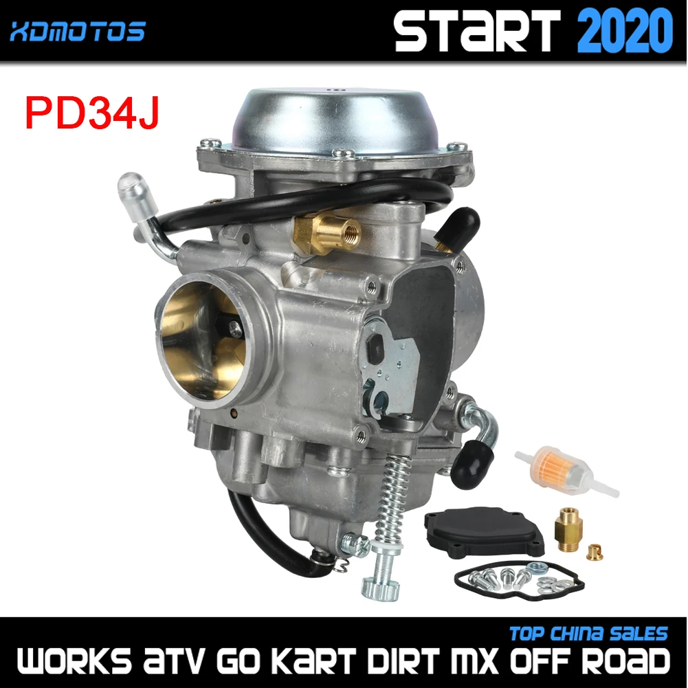 PD34J 34mm Carburetor For Polaris Sportsman 300 335 400 450 500 600 700 MV7 4x4 ATV Quad UTV All Terrain Vehicle Parts Carbs