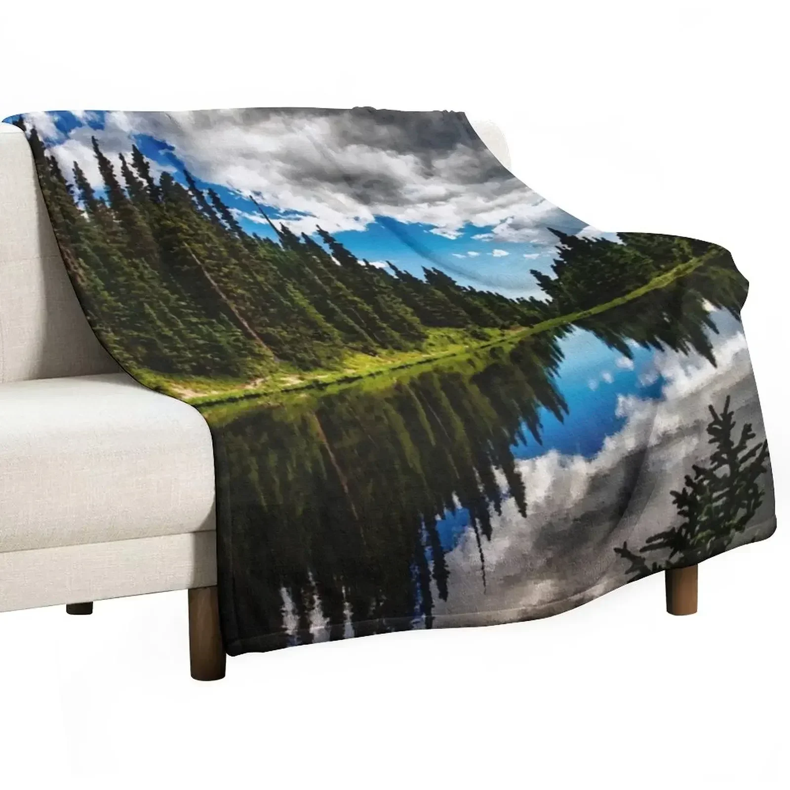 New Colorado Oil Painting Throw Blanket Baby Decorative Throw Blankets