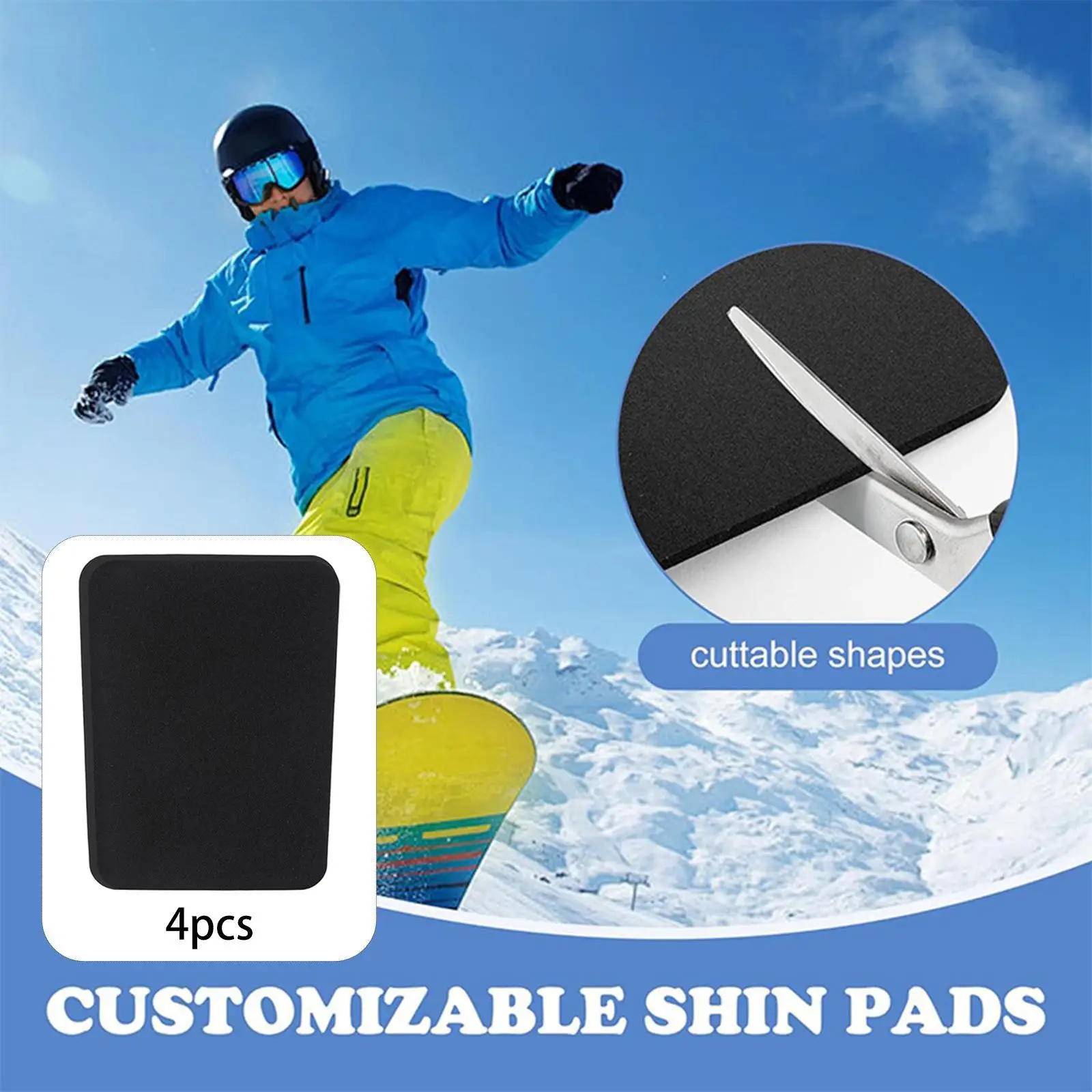 Leg Protection Snowboard Shin Pad Foam Cushion Ski Boot Accessory for Snowboard Protective Shorts and Pants view 4