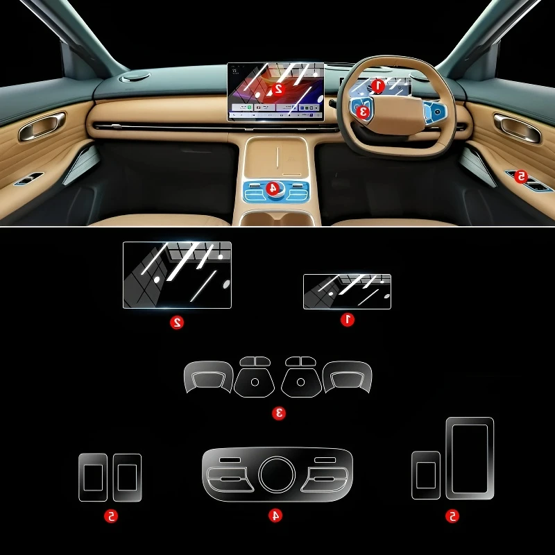 Für Geely Galaxy Starship 7 Dashboard Multimedia GPS Konsole Navigation Transparent Anti-Scratch Schutz Film Modifikation 26 – Detail 3