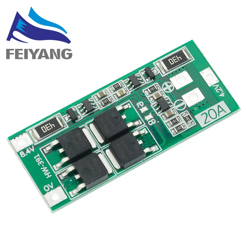 2S 20A 7.4V 8.4V 18650 لوح حماية بطارية الليثيوم/لوحة BMS القياسية/التوازن DIY بها بنفسك