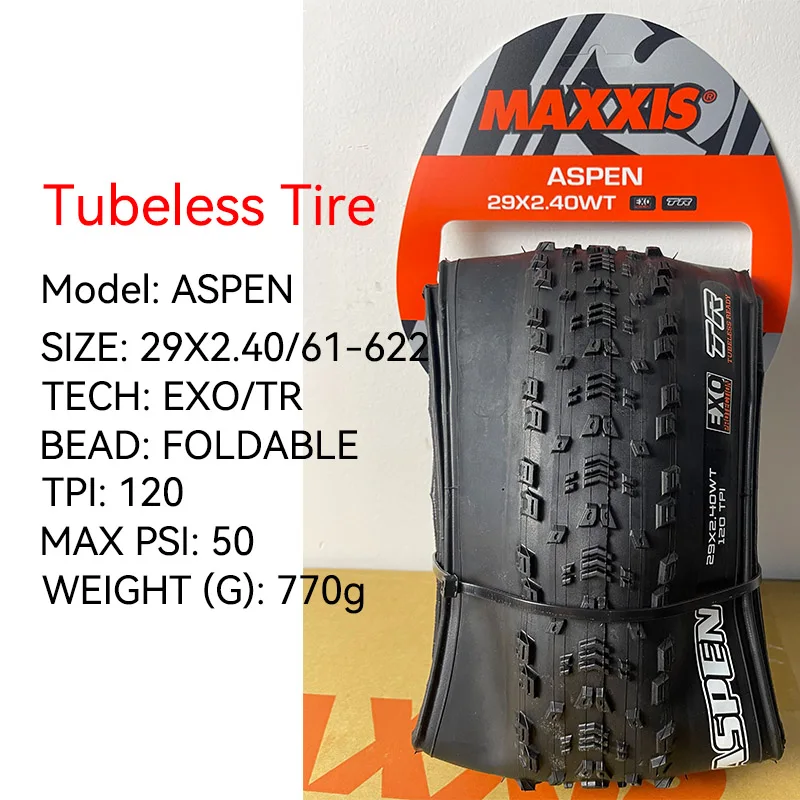 1/2pcs MAXXIS Aspen 29 inch Mountain Tubeless Tires XC MTB Bicycle Folding Tire EXO TR 29X2.25 29X2.4