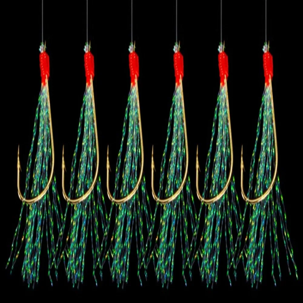 Lure Herring Bait Snapper Rigs Rainbow Hook Fishing String Hook Fishing Hook Fishing Lure Rigs Terminal Tackle Accessories