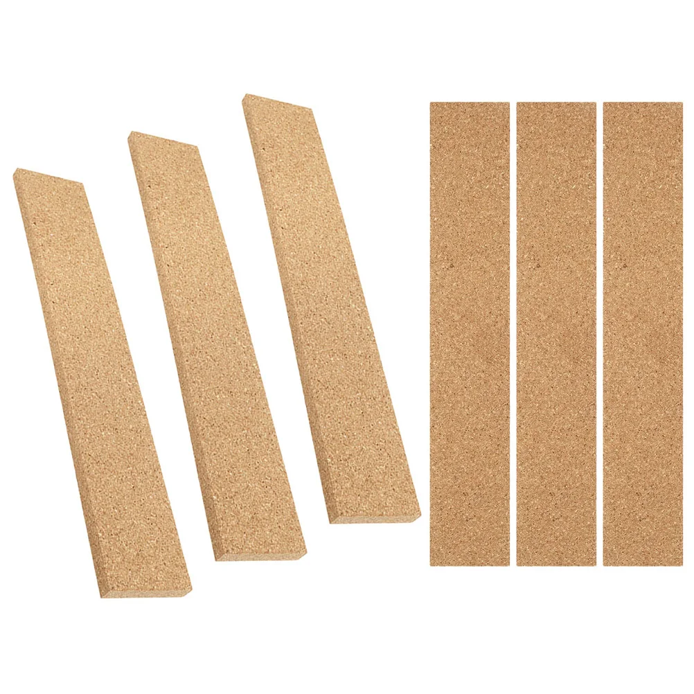 

6Pcs Self-Adhesive Cork Board Strips Brown Natural Frameless Memo Wall Stick for Home Office School Bulletin Message Photo