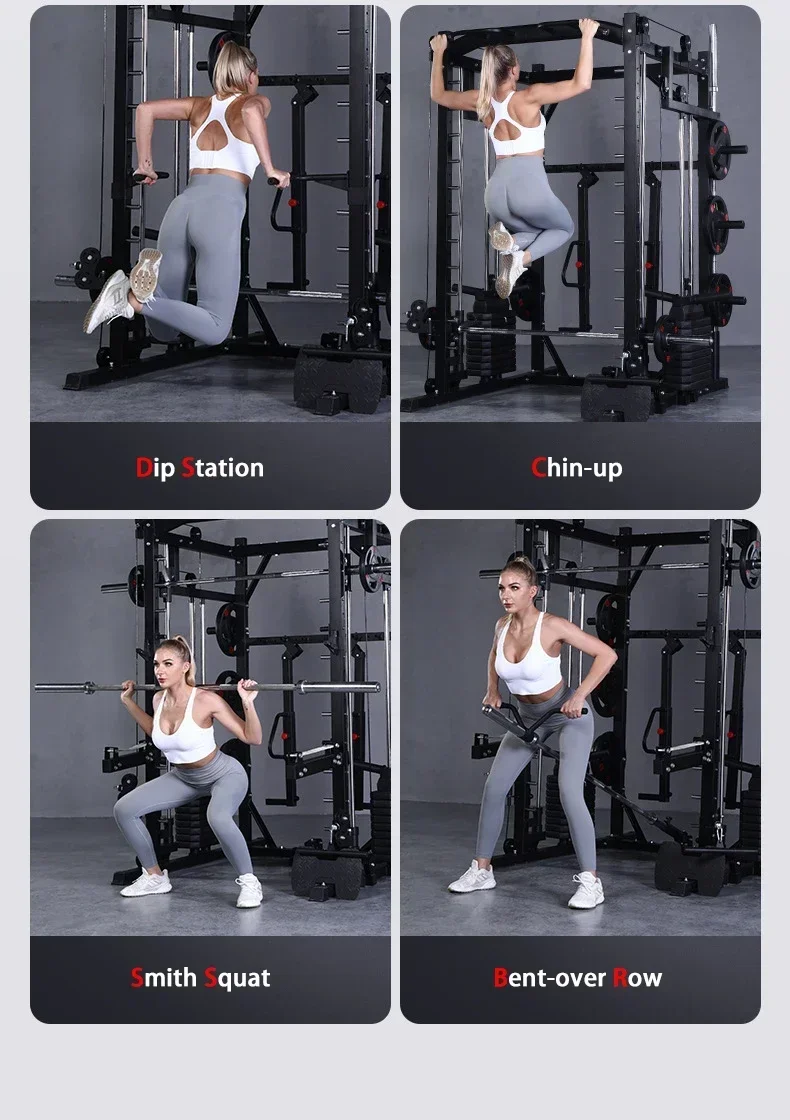 Gym Machine All in One Mutli Weight Function Station Multifunction Smith Machine Multi Functional Trainer Cable Machine