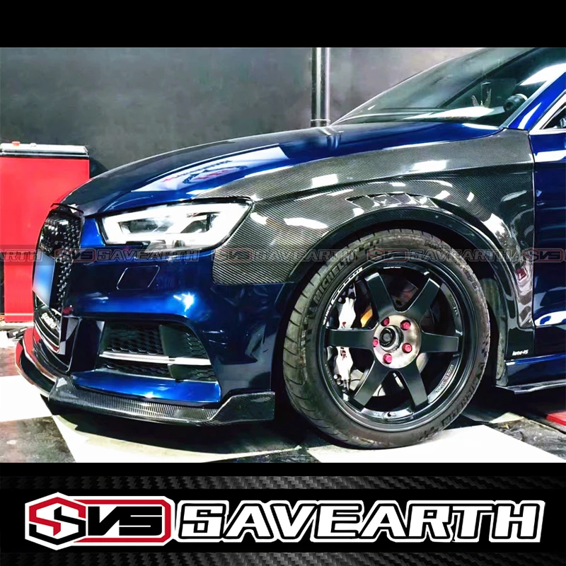 

Suitable for A3 S3 Carbon Fiber KB Style Fenders Car Side Vent Air Flow Fender Intake upgrade Body Kit