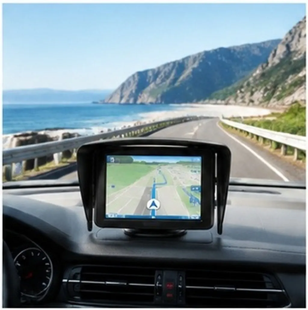 Car Navigation Sunshade Visor for GPS Navigator Sun Hood Shield Blocks Sunlight Reflection Clear Display Universal Fit Vehicle