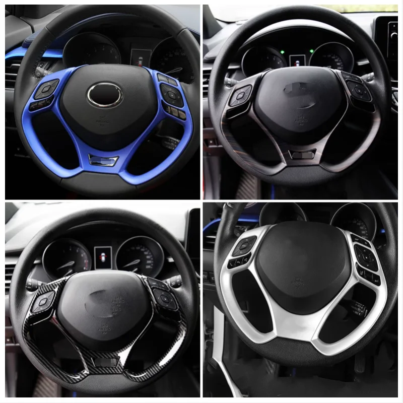 Akcesoria Samochodowa kierownica Przycisk Panel Dekoracja Ramka Naklejka Do Toyota C-HR CHR 2017 2018 2019 2020