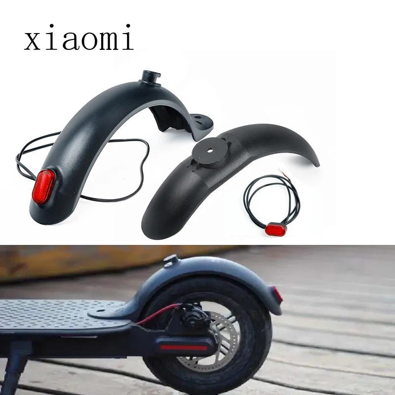 Electric Scooter Tire Splash Fender For Xiaomi Mijia MI M365 1S M187 Pro with Rear Taillight Front Back Guard Mudguard