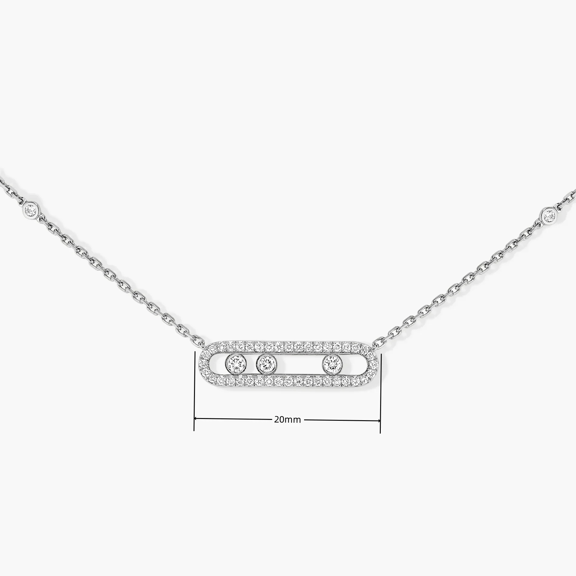 100% 925 sterling silver jewelry necklace mobile diamond fashion luxury brand messika high quality gift