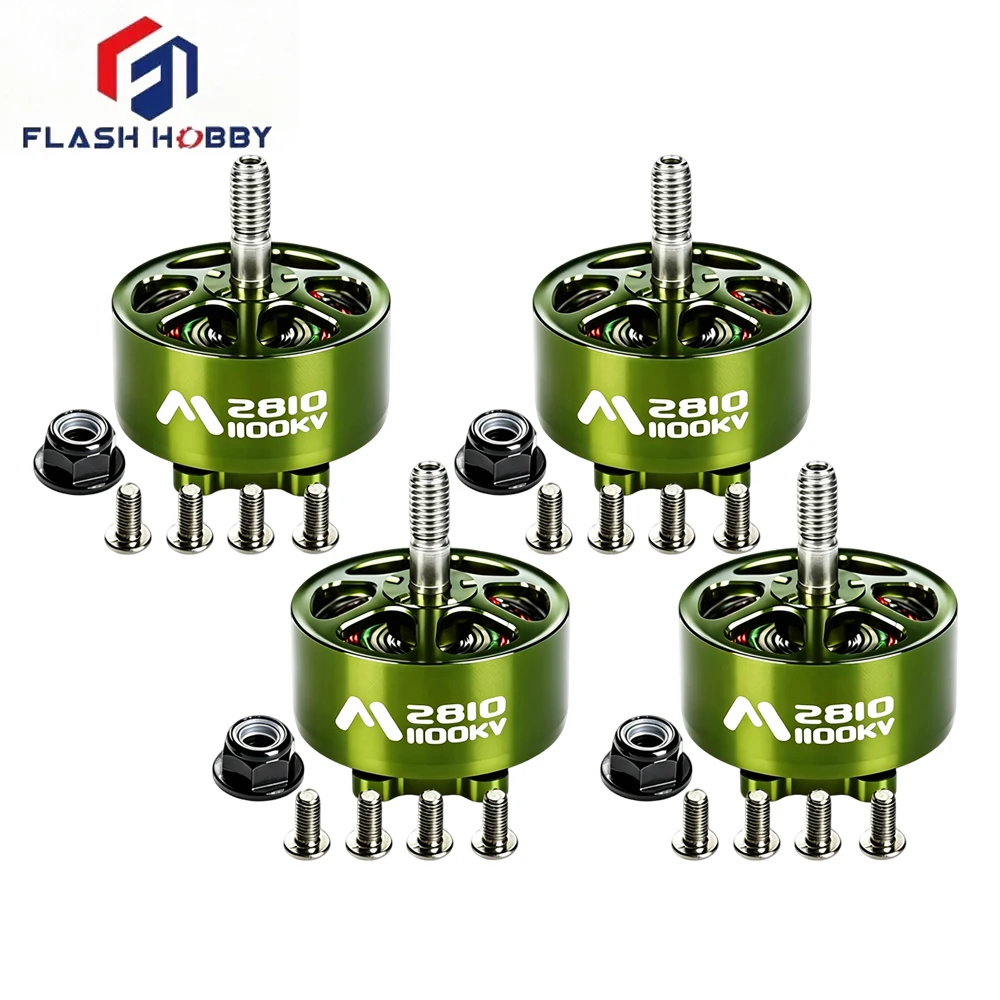 4pcs/lot FlashHobby Flash Hobby Mars2810 Mars 2810 1100KV 3-6S BLDC Outrunner Motor 5mm Shaft