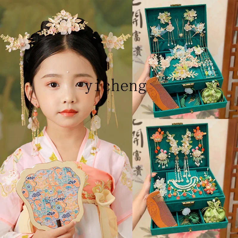 XL hair accessories set gift box girls hanfu headdress hairpin 61 Chinese style jewelry storage box