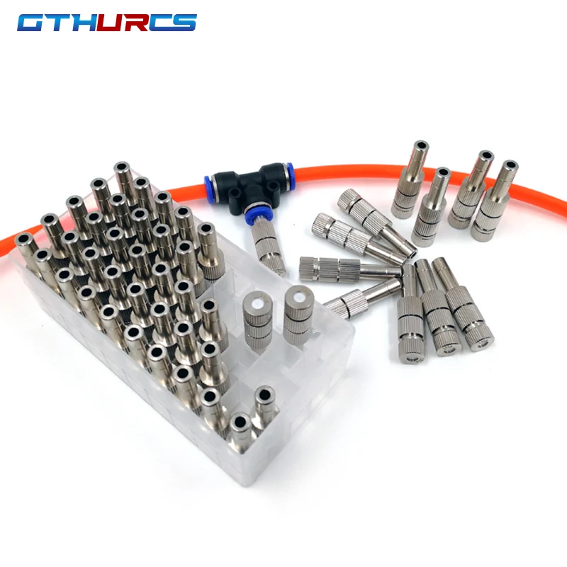 10pcs 5-15bar Mist Cooling Slip Lock Nozzle 6mm Low pressure Micro-nozzles Quick Plug Connectors Garden Irrigation Sprayers