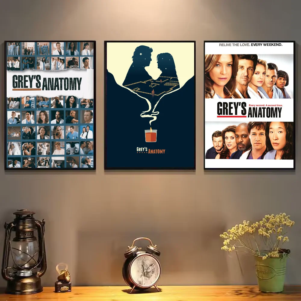 ملصق تلفزيوني من Grays Anatomy عالي الدقة على الحائط اللاصق المقاوم للماء وغرفة المعيشة المنزلية وغرفة النوم والديكور الجمالي