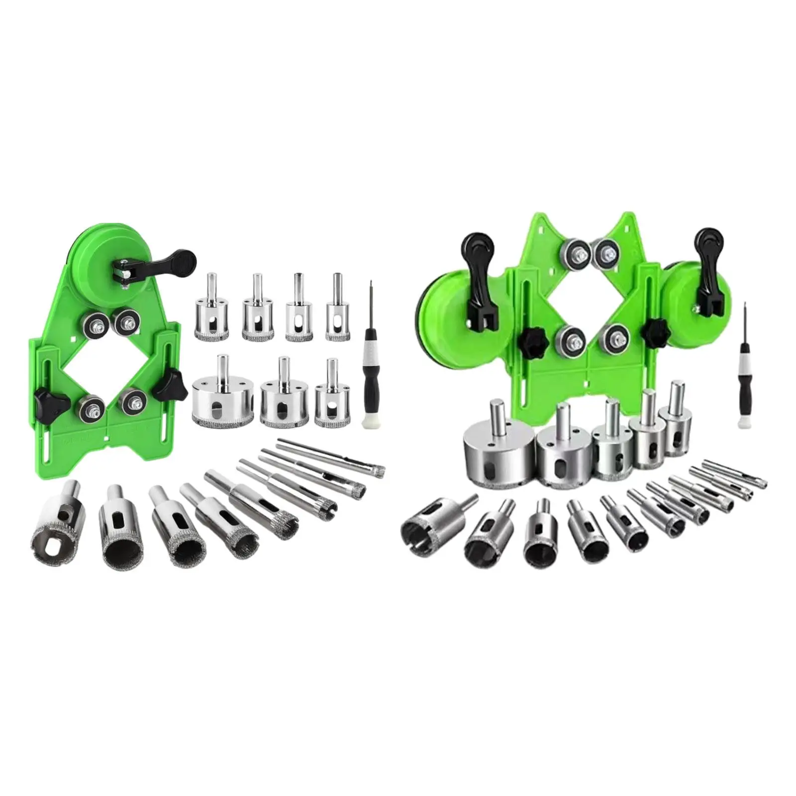 

Tile Saw Set Multipurpose 4mm-83mm Adjustable Saw Guide Jig Fixture Drill Bit Saw Set for Granite Marble Glass Ceramic Porcelain