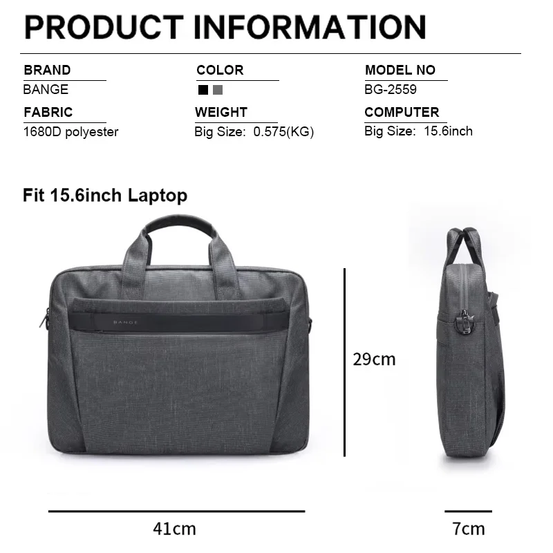BANGE Laptop Bag Sleeve Case Shoulder HandBag for M3 M4 14 15 15.6 17 inch Macbook Air Pro 13.3 Huawei Dell Notebook Briefcases