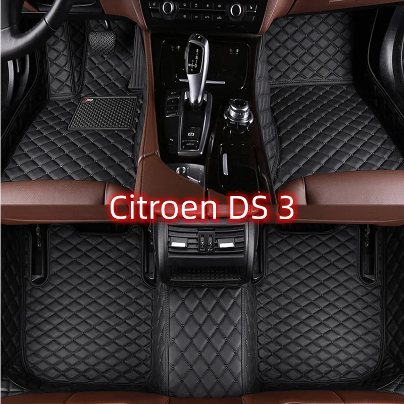 

Полный комплект автомобильных ковриков на заказ для Citroen DS 3 2019-2017 года, детали интерьера, автомобильные аксессуары, ковер