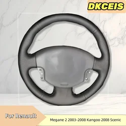 Car Steering Wheel Cover Faux Leather Breathable For Renault Megane 2 2003-2008 Kangoo 2008 Scenic Steering Wheel Braiding Cover