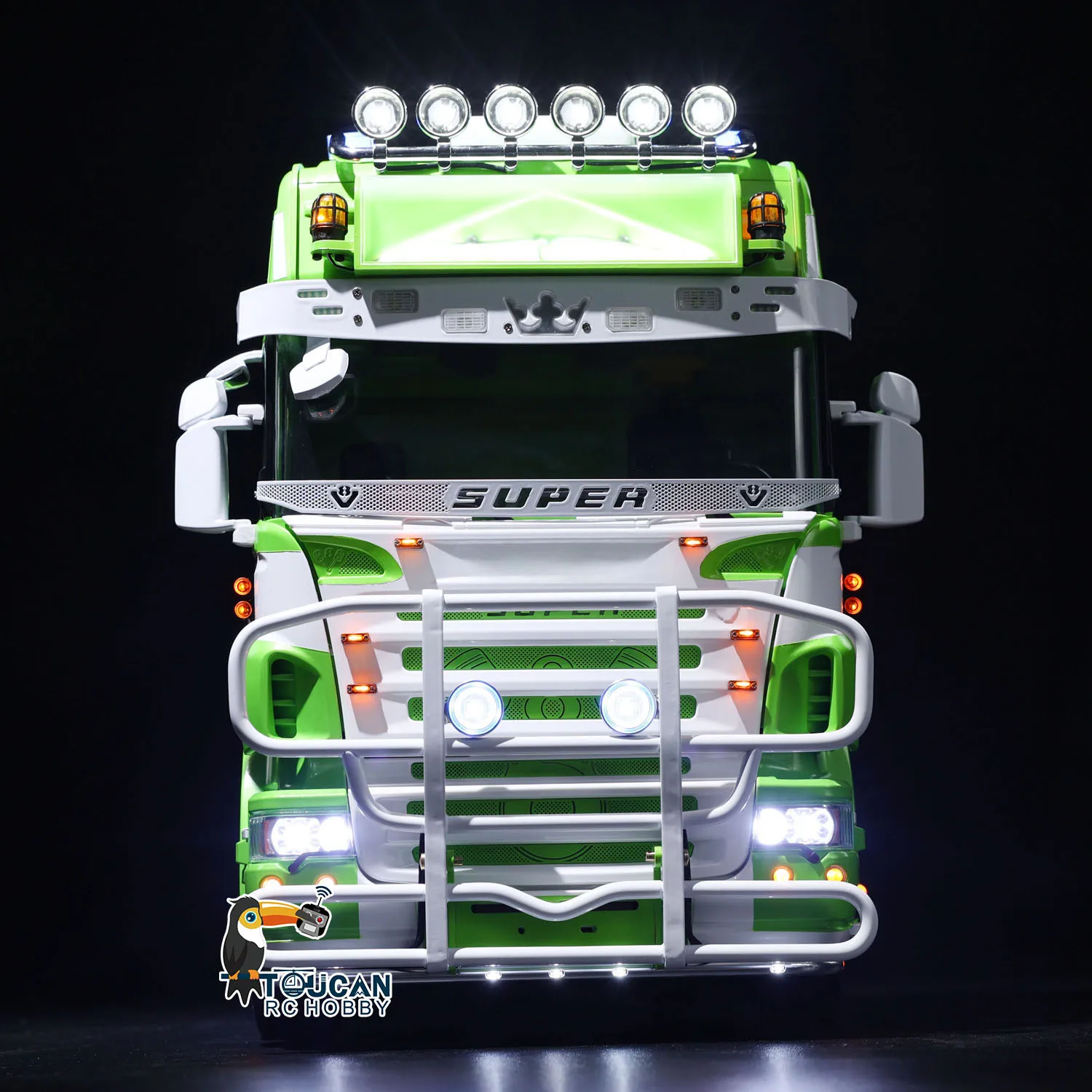 Jouet 1/14 échelle 6*6 bricolage RC tracteur camion voiture en métal modèle à 3 vitesses avec son léger fumer peint fini véhicule radiocommandé