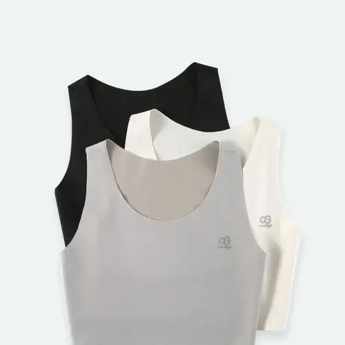 Imagen 1 del producto Pembalut Dada, Jersey Gaya, Pakaian Sukan Tomboy, Nipis Rompi, Bra Sukan Bernafas, Tiada Jejak