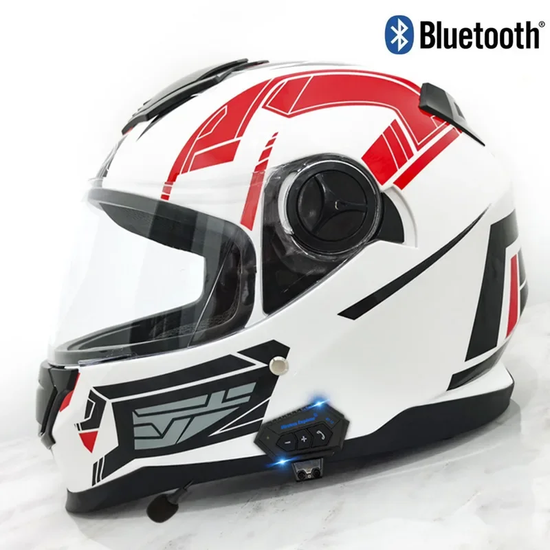 

Adult Electric Car Bluetooth Helmet Men and Women Four Seasons Ventilation Breathable Full Helmet Scooter Motorcycle Helmet