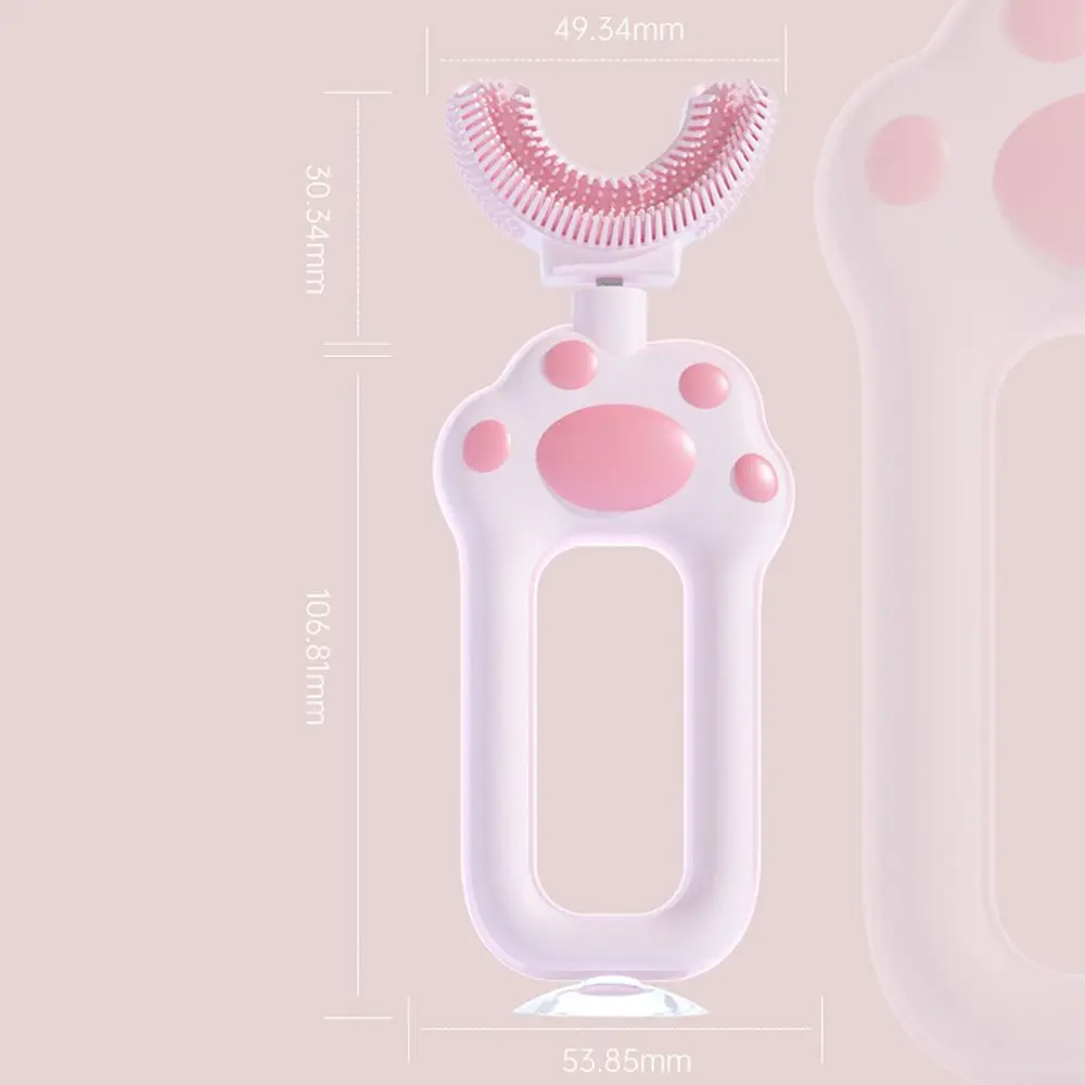 Teeth Cleaning 360 Degree Toddlers Dental Care Manual Toothbrush Claw Toothbrush Baby U-shaped Toothbrush Silicone Brush