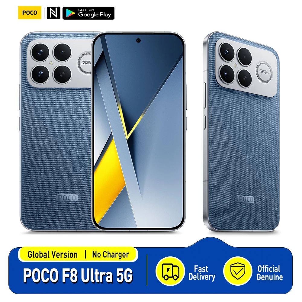 POCO F8 Ultra 5G Global Version Snapdragon® 8 Elite Gen 5 6.9"  AMOLED Pantalla 120Hz 50MP OIS Cámara  6500mAh IP68 NFC Sin Cargador