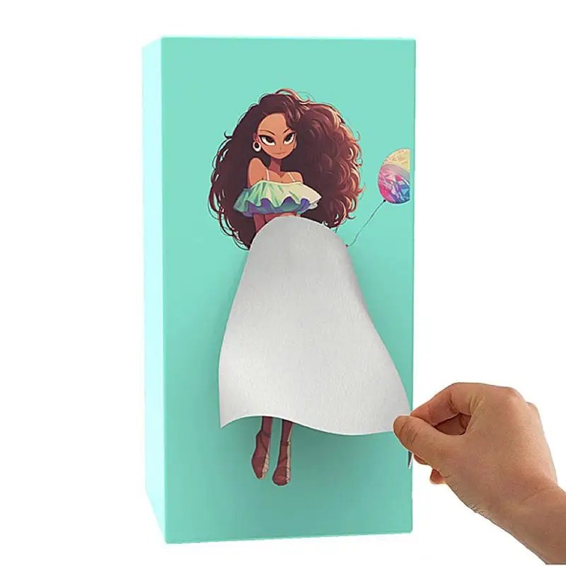 

Creative Flying Skirt Tissue Box Cartoon Anime Girl Tissue Skirt Girl Face Tissue Box Desktop Decorative Ornaments