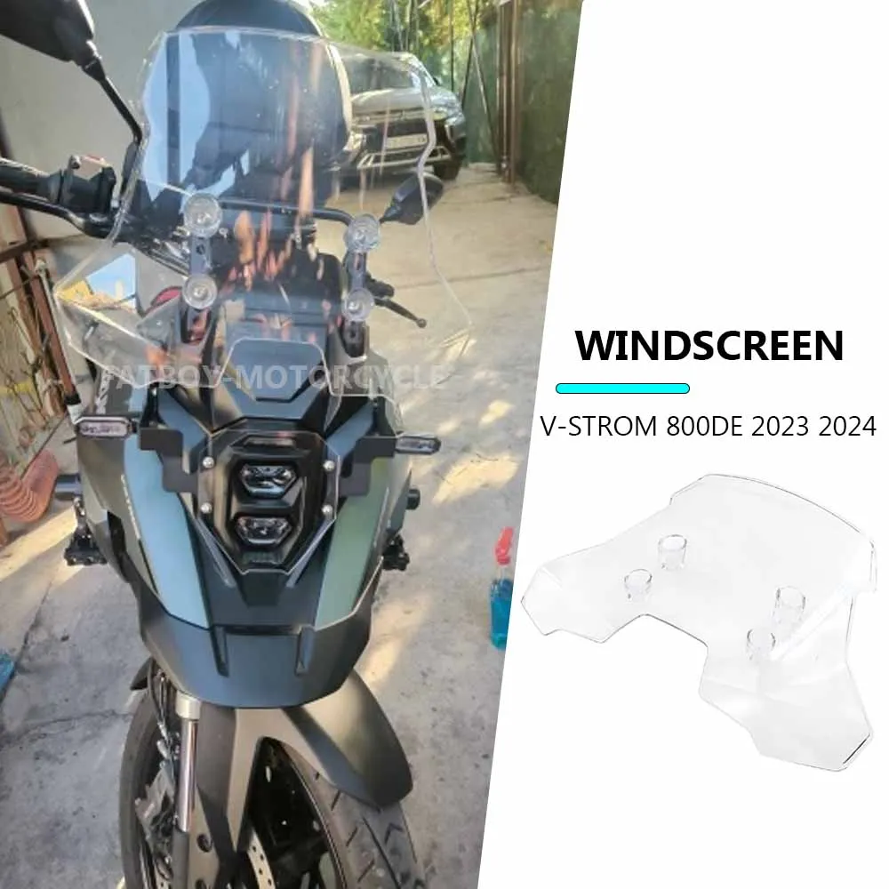 

Motorcycle Accessories Windshield Windscreen Wind Shield Screen Deflector Spoiler Protector FOR SUZUKI V-STROM 800DE 2023 2024