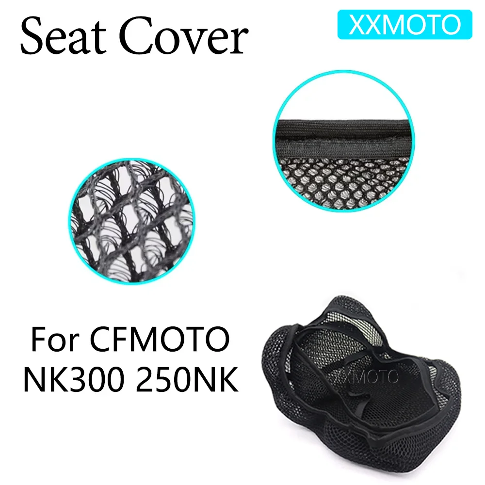 

For CFMOTO CF NK300 250NK 250 NK 300 Motorcycle Seat Cover Heat Insulation 3D Mesh Fabric Breathable Non-Slip Protection Cushion