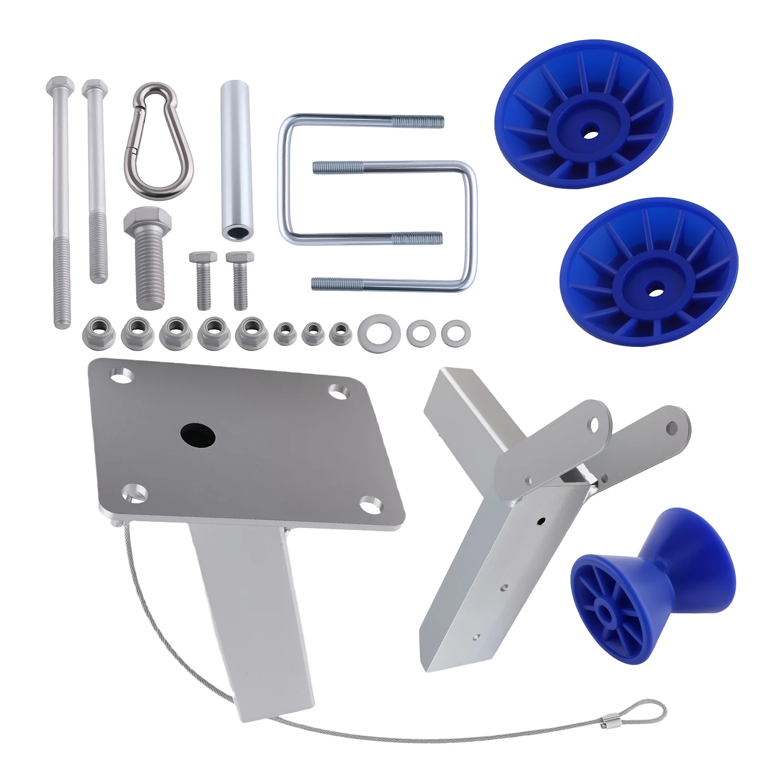 

Boat Trailer Winch Stand w/Roller Fit 3"x4"Frames Up & Down Height Adjustments