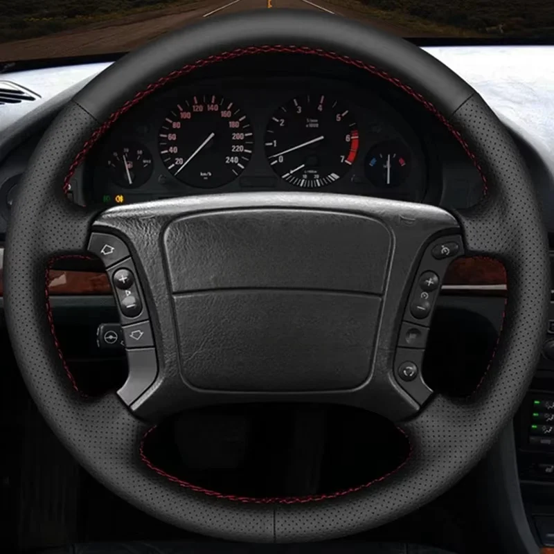 

DIY Black Faux Leather Car Accessories Steering Wheel Cover For BMW E36 1995-1997 E46 1998-2004 E39 1995-2003 X3 E83 X5 E53