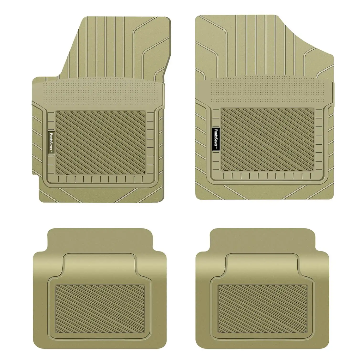 

Custom Fit Floor Mats for Toyota Camry Protection High Raised Border Protection Full Set Liners,(Tan)