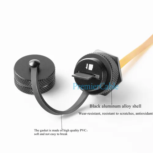 Imagen 2 del producto Cable de extensión de tarjeta Micro SD(TF) IP67 para exteriores, montaje en Panel, extensor flexible de tarjeta TF, Cable impermeable FPC IP67 para chasis de gabinete