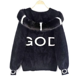 Faux Mink Fur Jacket For Women, Sheepskin Coat, Slim Cardigan, High Quality, Korean Fashion, Autumn And Winter, 2024