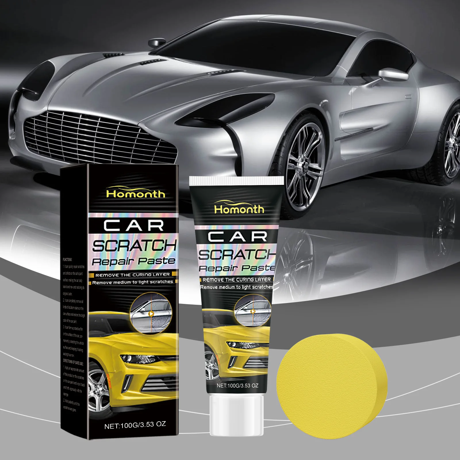 

100g Car Scratch Repair Paste - Helps Reduce Visible Scratches & Swirl Marks on Paint | Restores Shine Protects Vehicle Surface