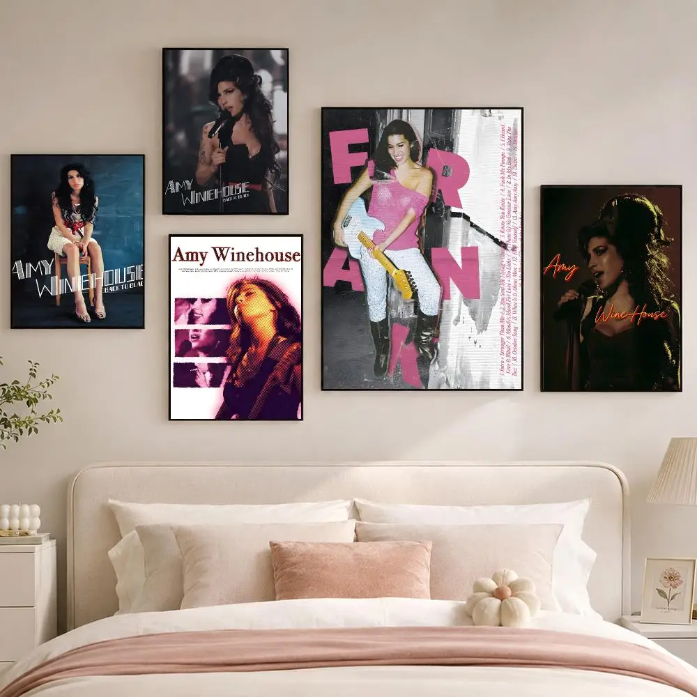 Singer A-Amy Winehouse Poster Room Decoration, Home Wall Art Printing, Waterproof Bedroom Poster, Gift