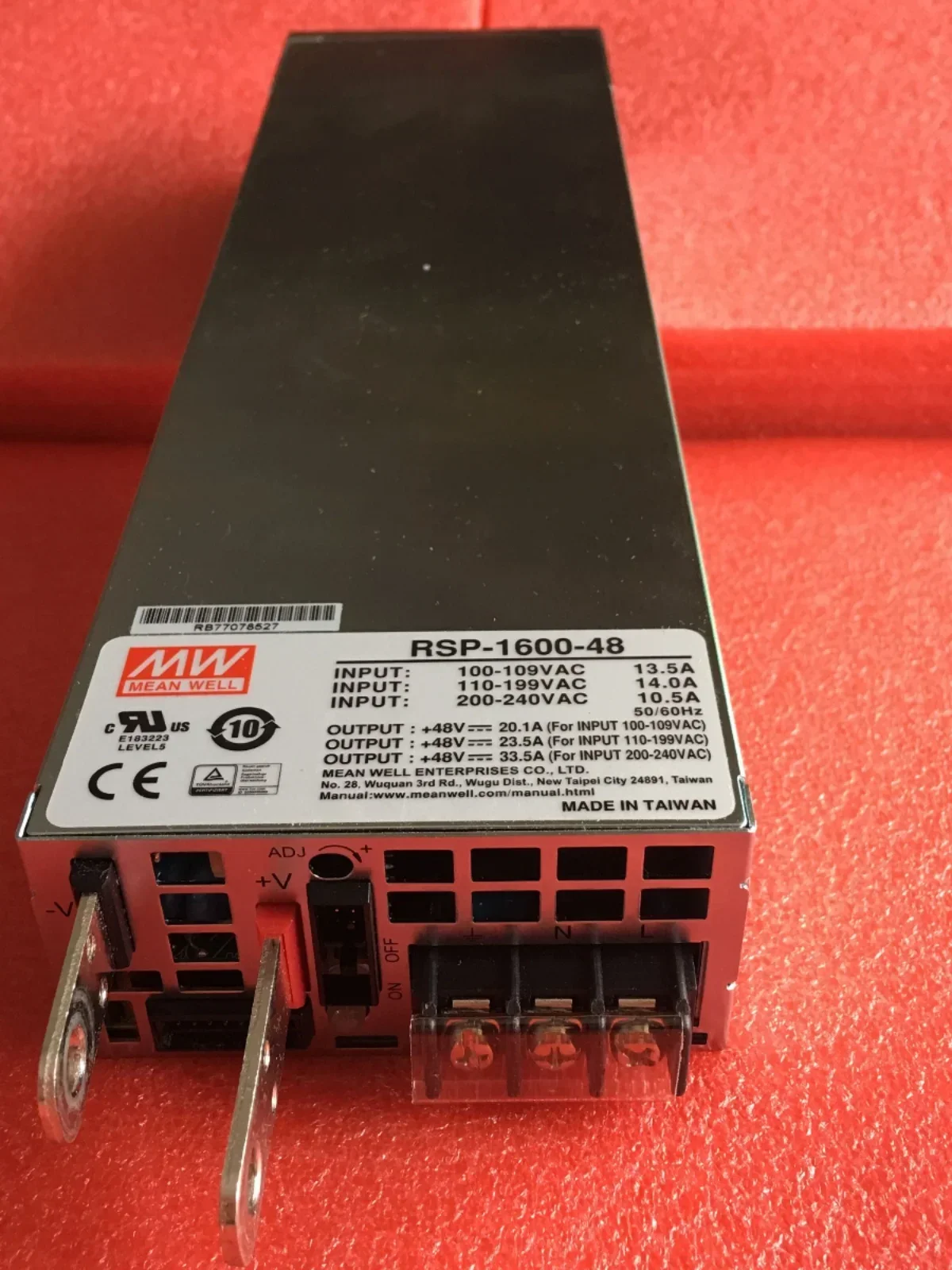 Taiwan Mingwei RSP-1600 Switching Power Supply 24V/12V/27/36/48 V Can Be Connected In Parallel W/S High Power PFC